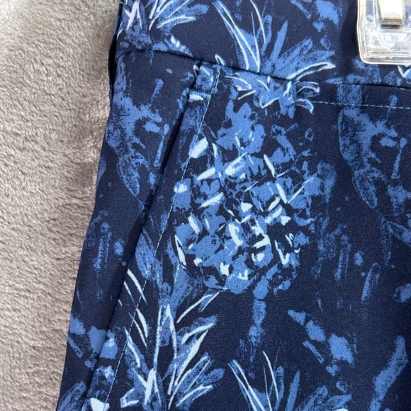 NWT Nicklaus Mens 36 Active Waistband Stretch Shorts Navy Blue Pineapple Print - Picture 4 of 11